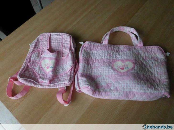 Rugzakje + Tasje Baby Lou Zapf creation, Ophalen, Gebruikt