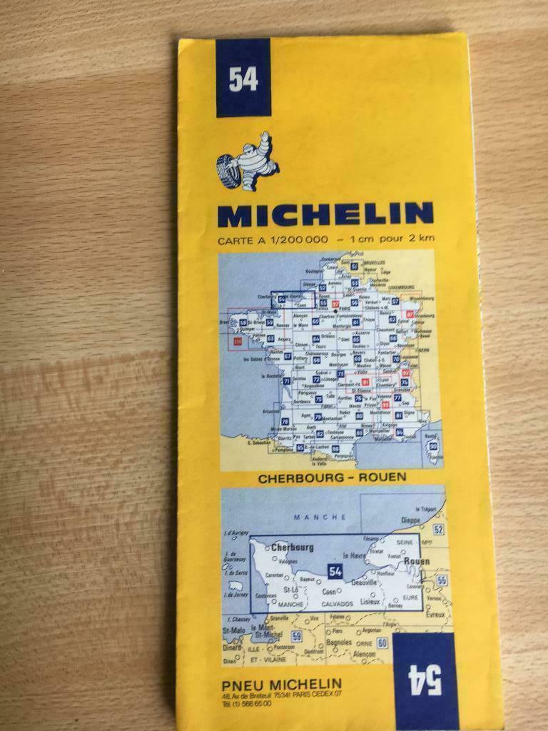 carte routière "Michelin" n 54  1/200.000e  édition 1974, Enlèvement ou Envoi, Comme neuf, Carte géographique, 1800 à 2000