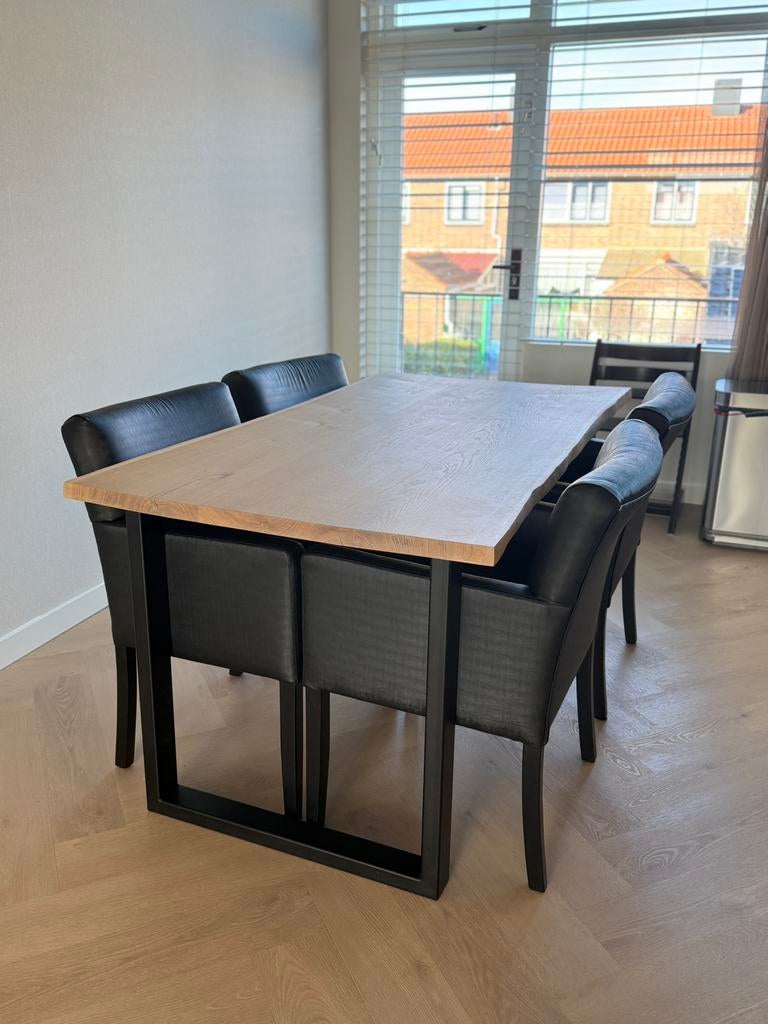 Prachtige eikenhouten eettafel salontafel, Huis en Inrichting, Ophalen, Zo goed als nieuw