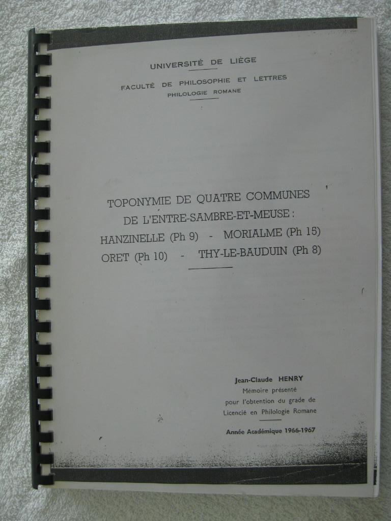 Hanzinelle Morialmé Oret Thy-le-Bauduin - J.C. Henry - 1966, Enlèvement ou Envoi, Utilisé