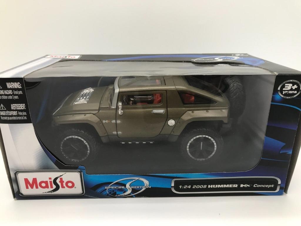 1:24 Maisto Hummer HX Concept 2008 Groen, Hobby en Vrije tijd, Ophalen of Verzenden, Zo goed als nieuw, Auto, Maisto