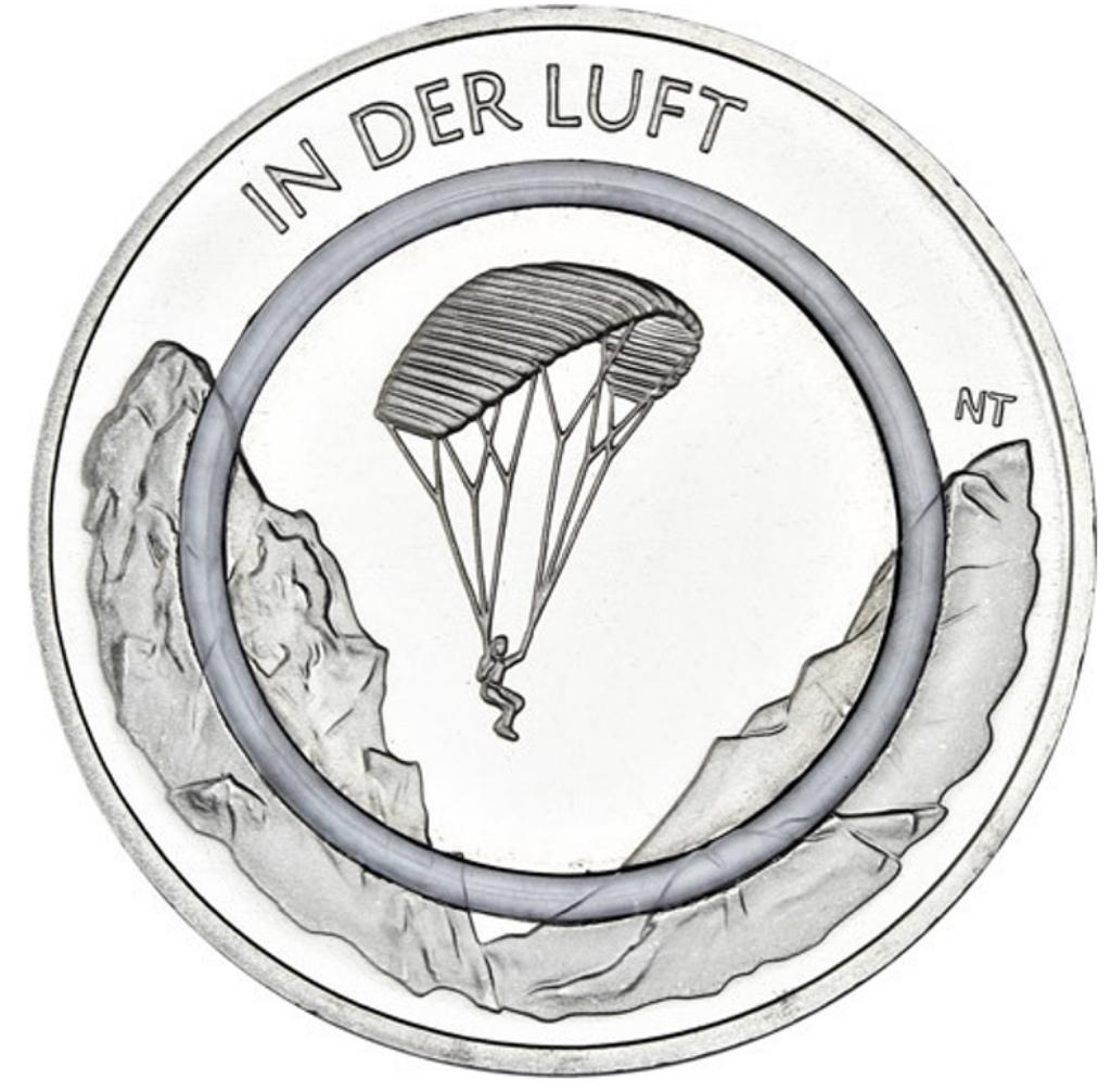 10 euro Duitsland 2019 In der Luft met polymeerring, Ophalen of Verzenden, Duitsland, 10 euro