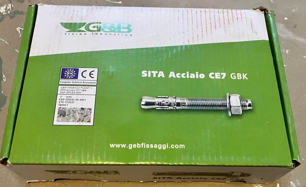 G&B-SITA Acciaio CE7 GBK metalen haringen, Ophalen of Verzenden, Zo goed als nieuw, Pluggen