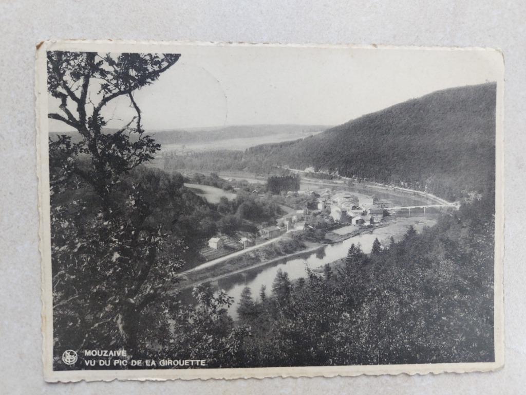 oude postkaart Mouzaive, Verzenden