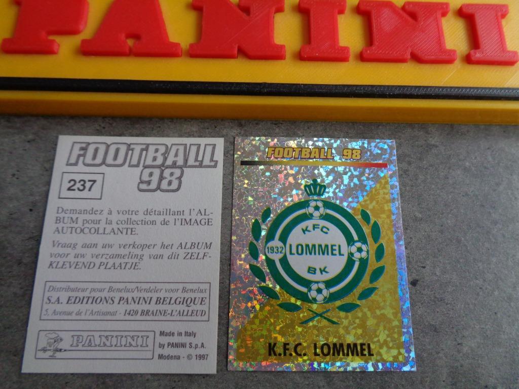 PANINI FOOTBALL 98 STICKER LOMMEL KFC  VOETBAL BADGE, Verzenden, Sticker