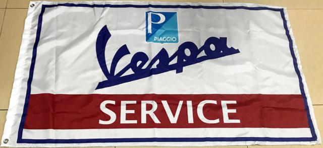 Drapeau de service Piaggio Vespa - 60 x 90 cm, Enlèvement ou Envoi, Neuf