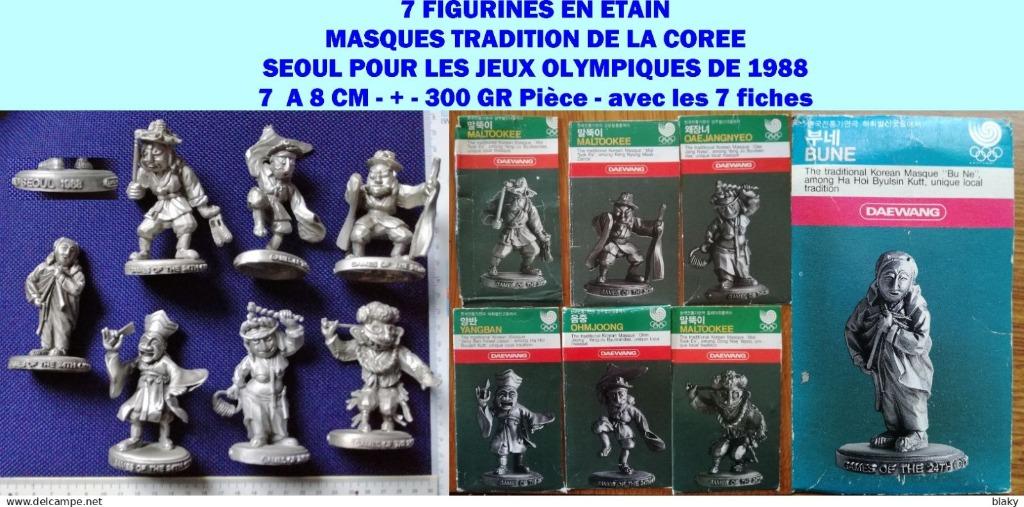 1988-    JEUX OLYMPIQUES SEOUL 7 FIGURINES, Envoi