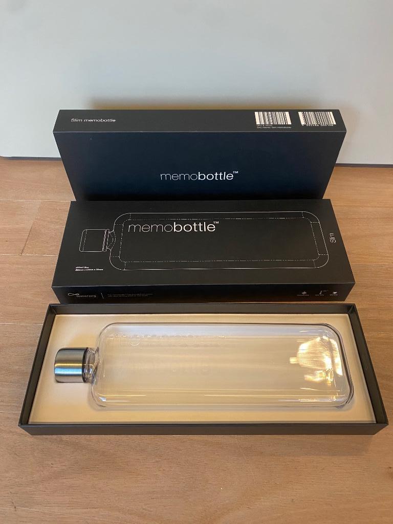 Memobottle Slim 450ml, Sport en Fitness, Ophalen of Verzenden, Nieuw
