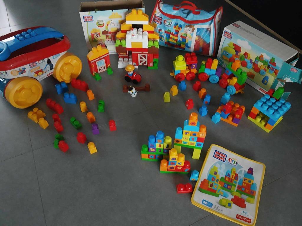 set megablocks (kar, trein, boerderij, aanvulset 160 + 40 st, Kinderen en Baby's, Speelgoed | Duplo en Lego, Ophalen of Verzenden