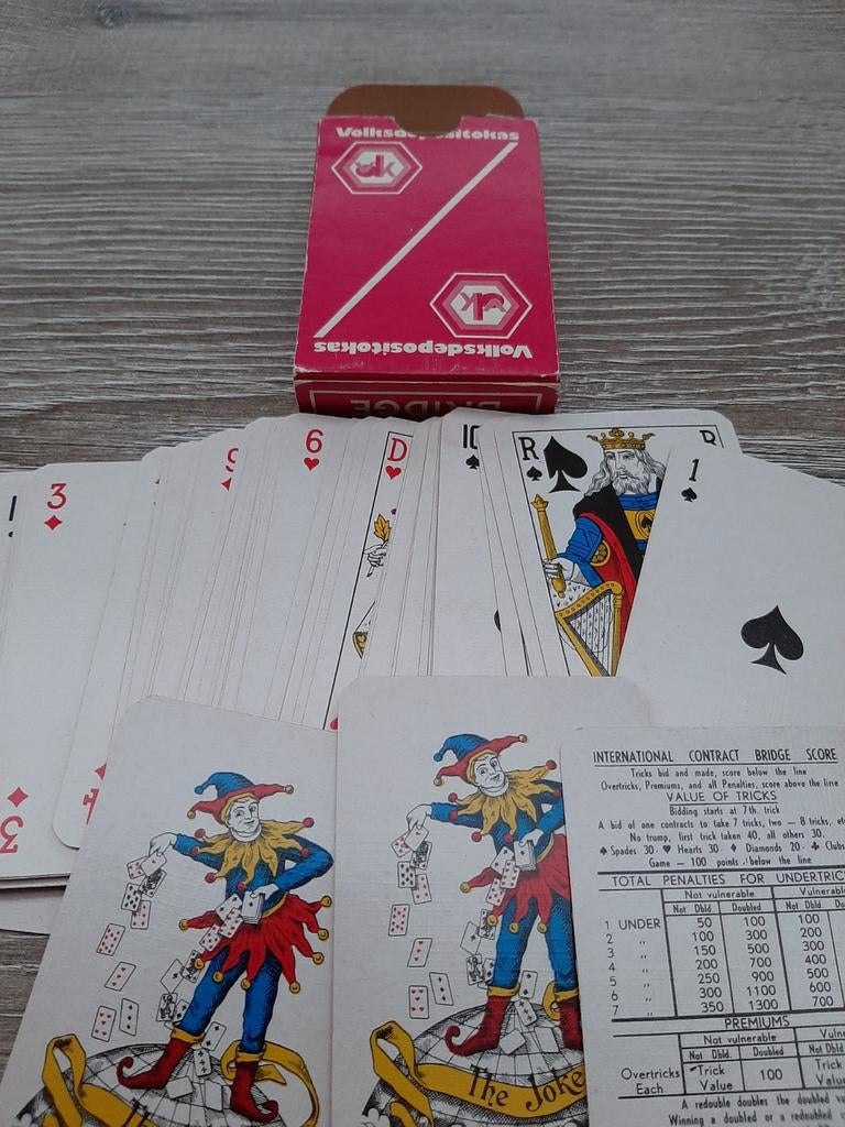 Volksdepositokas speelkaarten ., Ophalen of Verzenden, Zo goed als nieuw, Speelkaart(en)