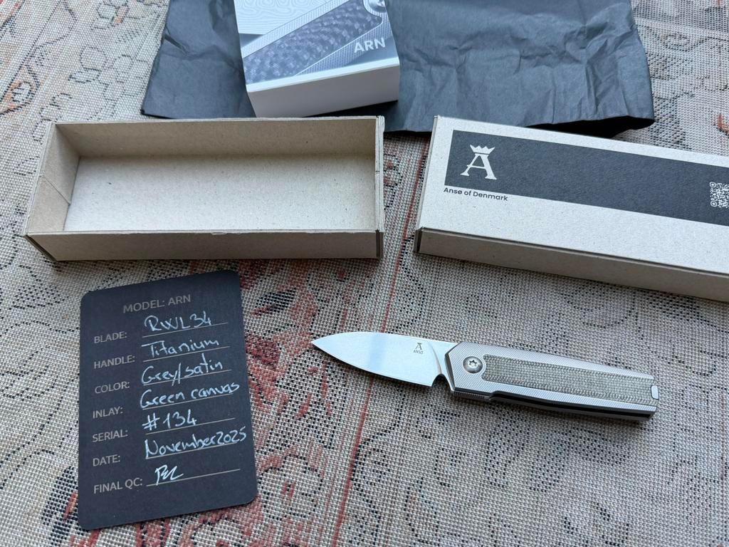 Nieuw Jens Anso ARN EDC Pocket Knife Zakmes Mes, Enlèvement ou Envoi, Neuf