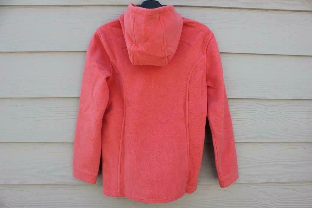 Gilet polaire à capuche couleur corail (12 ans), Enlèvement ou Envoi, Utilisé, Fille, Pull ou Veste