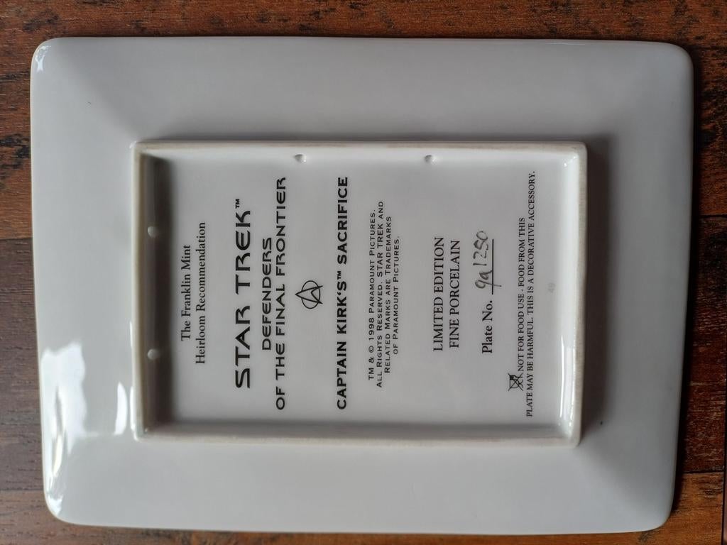 Star trek borden van Franklin mint jaren 90s, Enlèvement