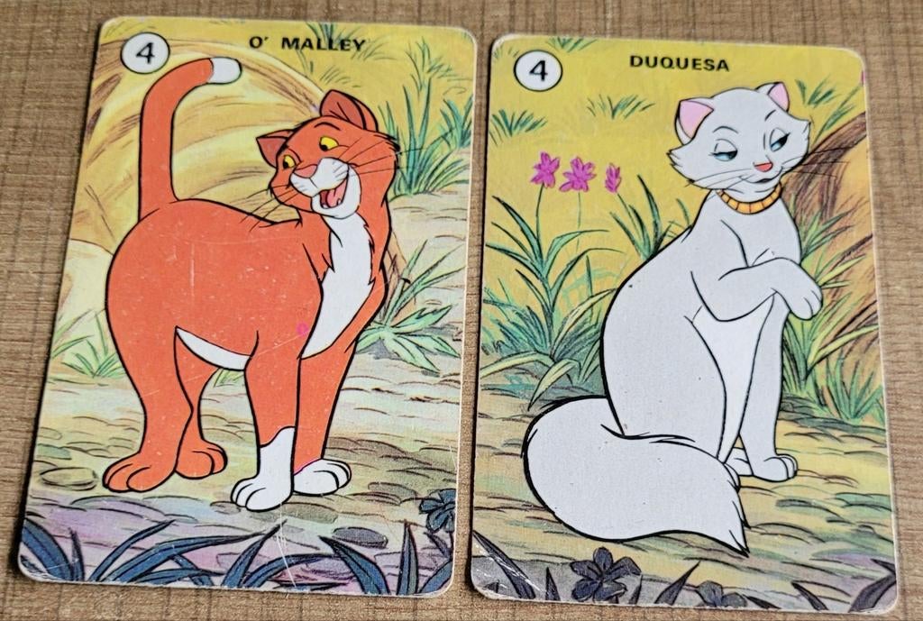 Disney: oude fotokaarten - De Aristokatten, Verzamelen, Ophalen of Verzenden, Overige figuren, Gebruikt, Plaatje of Poster