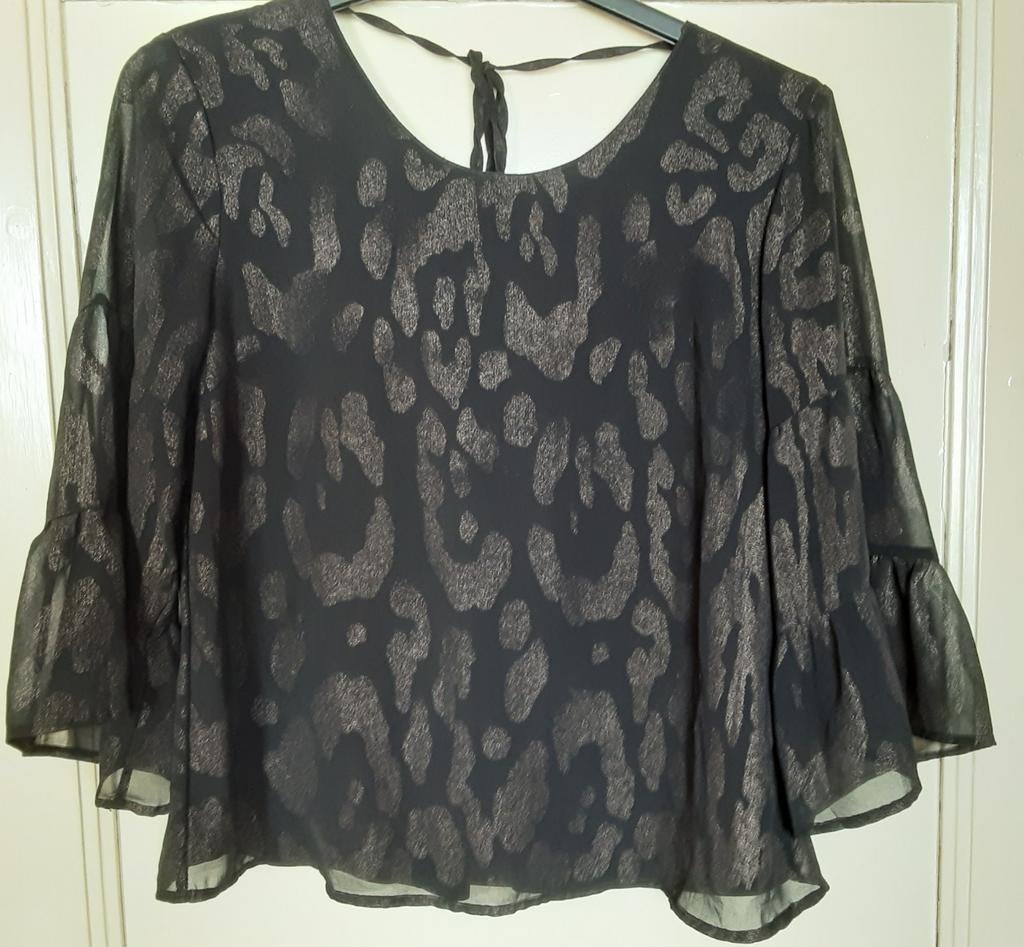 Blouse noir et doré Vila T.38, Vila, Enlèvement ou Envoi, Comme neuf, Noir