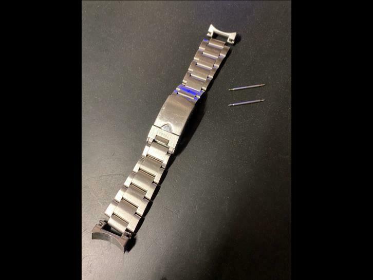 Tudor staal horloge band /breitling leder band, Verzenden, Bruin, Staal