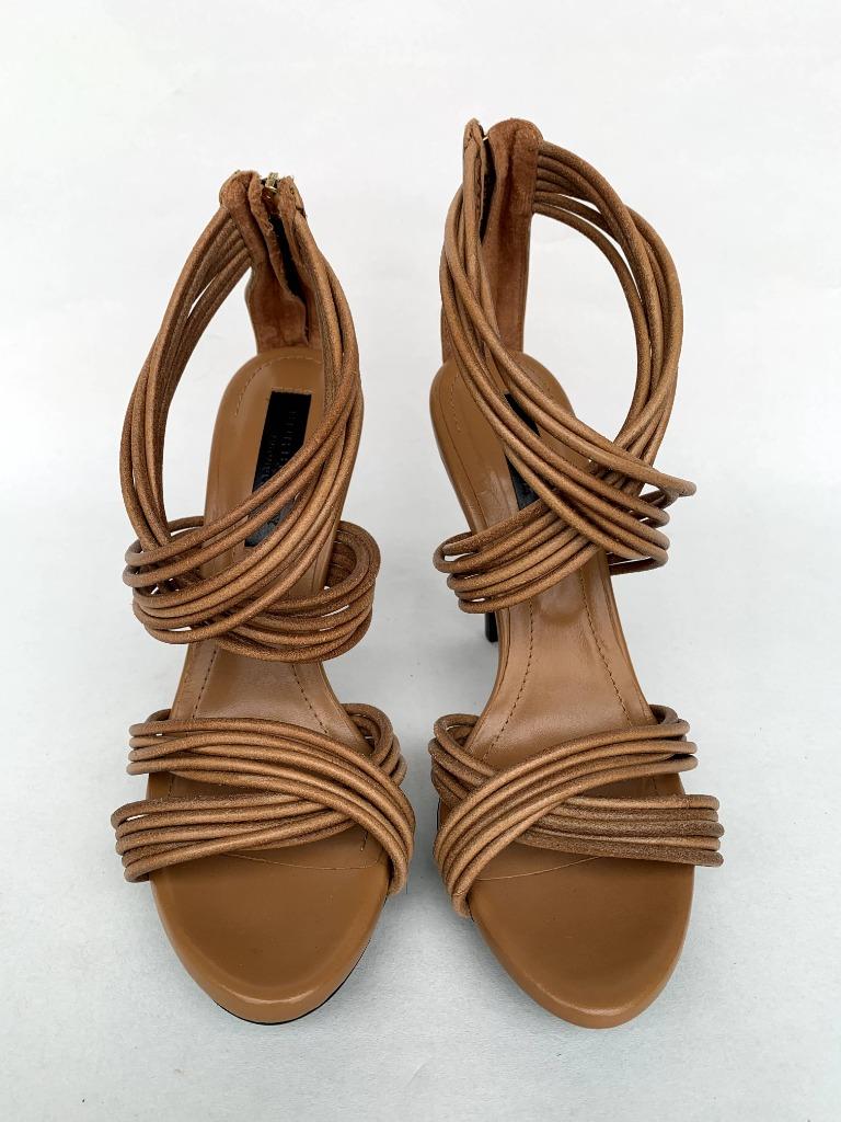 Burberry High Sandal Maat 37, Ophalen, Bruin, Nieuw, Burberry