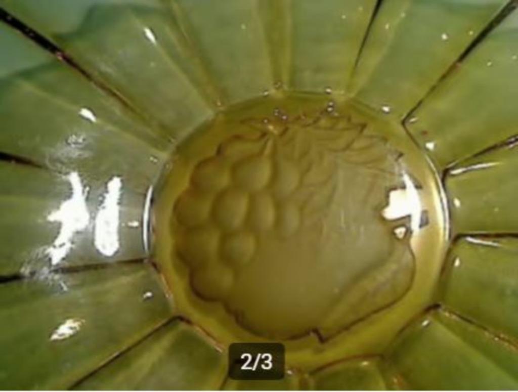 Zeer oude amberkleurige glazen fruitboom, Antiek en Kunst, Antiek | Glaswerk en Kristal, Ophalen of Verzenden
