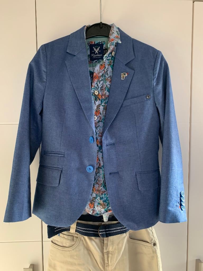 717 blazer blauw 8j 128cm, Kinderen en Baby's, Kinderkleding | Maat 128, Trui of Vest, Ophalen of Verzenden, Zo goed als nieuw