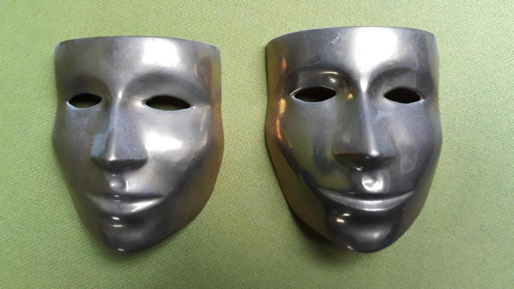 vintage koperen maskers, Verzenden