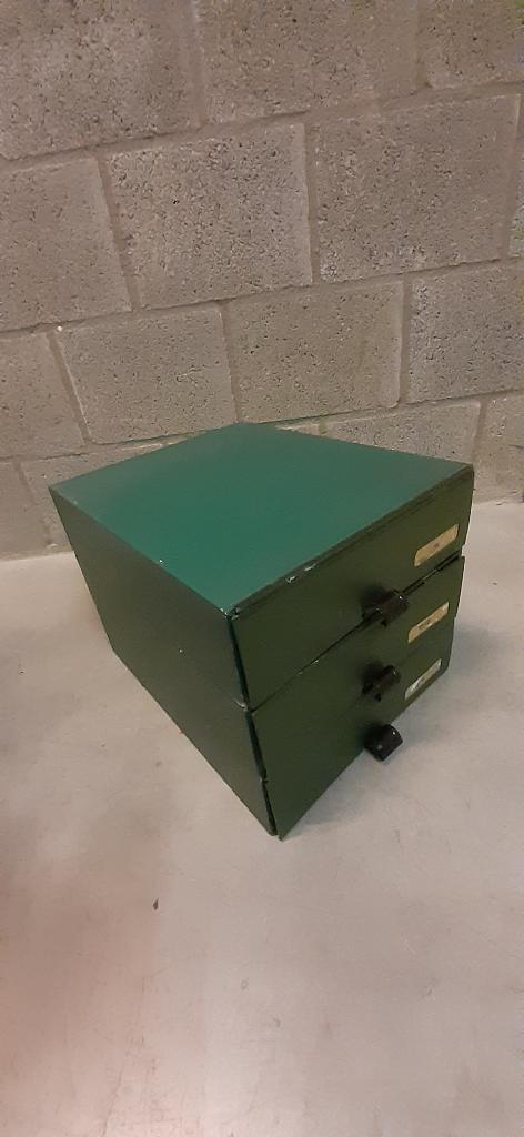 3 anciens boxes de rangement, couleur verte, Enlèvement ou Envoi, Utilisé, Autres types