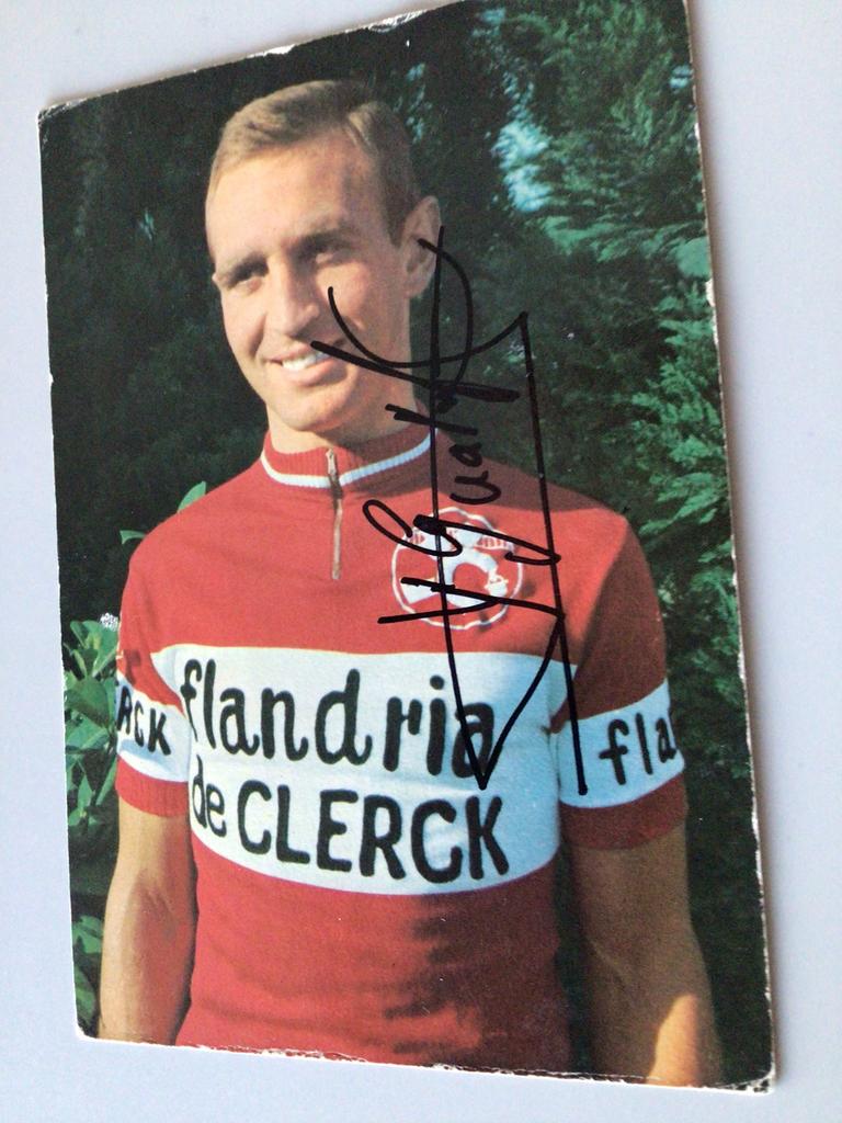 Wielerkaart team flandria walter godefroot signe, Verzenden