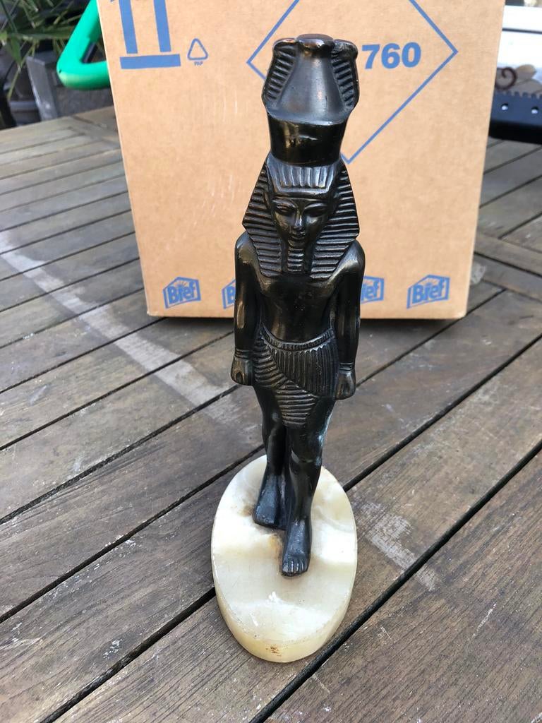 Egyptisch bronzen beeldje, Ophalen of Verzenden, Zo goed als nieuw