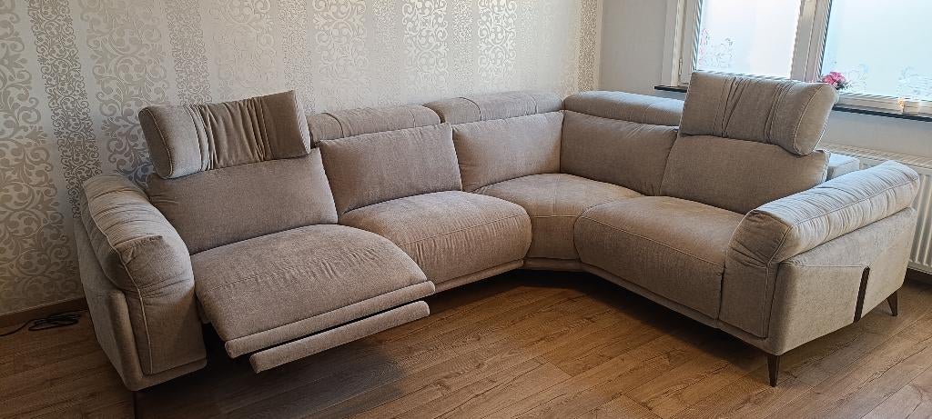 Hoekzetel met relax en verstelbare hoofdsteunen, 100 à 125 cm, 250 à 300 cm, Modern, landelijk, Quatre personnes ou plus
