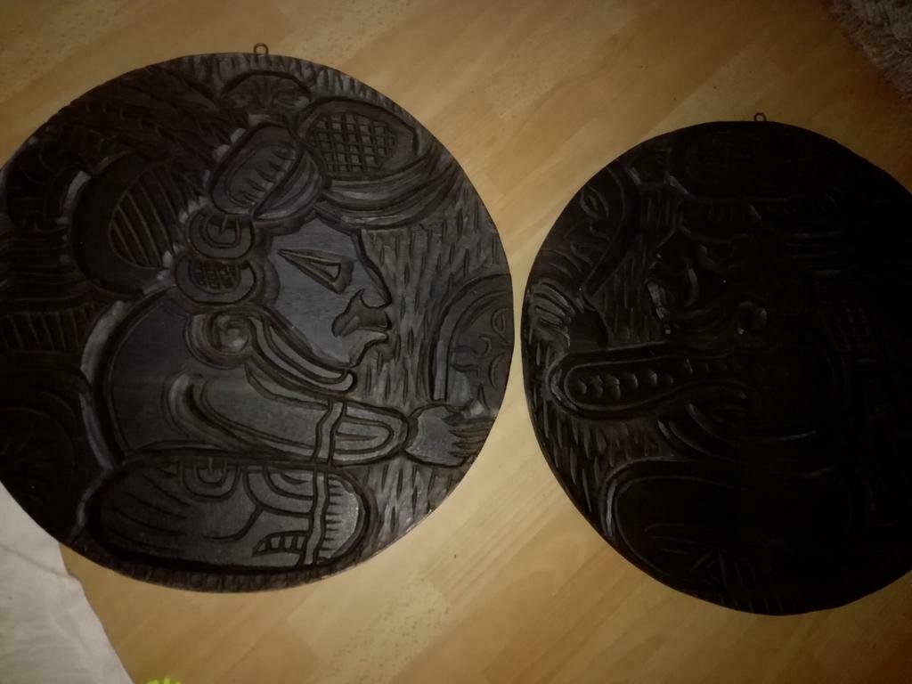 Hout muurdecoratie,61cm,, Ophalen, Gebruikt