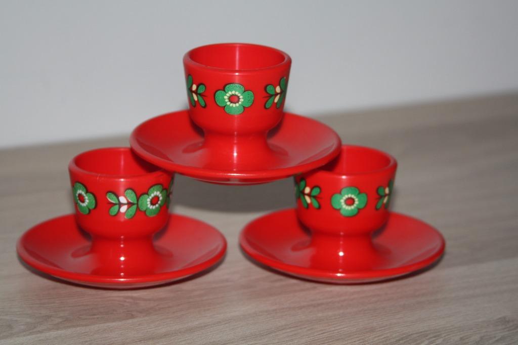 3 originele oude  Emsa eierdopjes , mooie staat., Enlèvement ou Envoi, Maison et Meubles