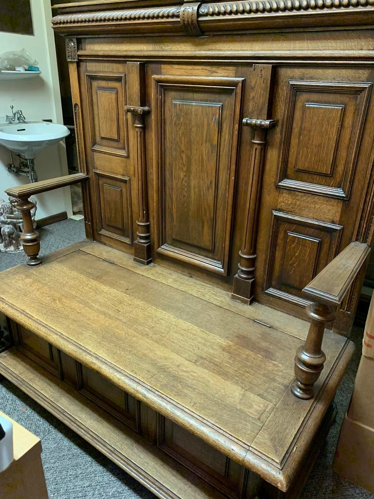 Antieke houten bank, Antiek en Kunst, Ophalen