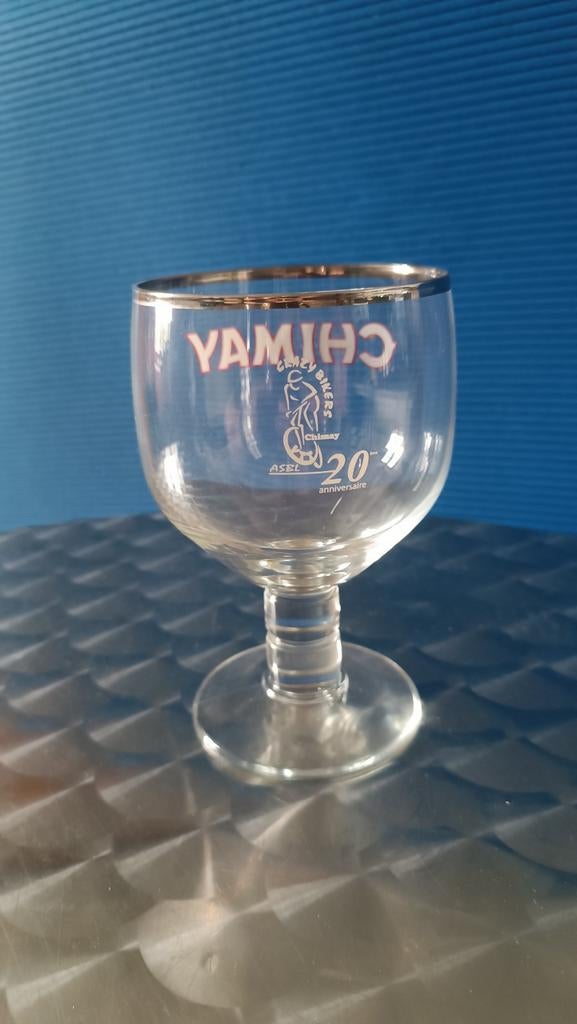 Verre Chimay 33cl crazy bikers Chimay 20 ème anniversaire, Collections, Enlèvement ou Envoi, Comme neuf