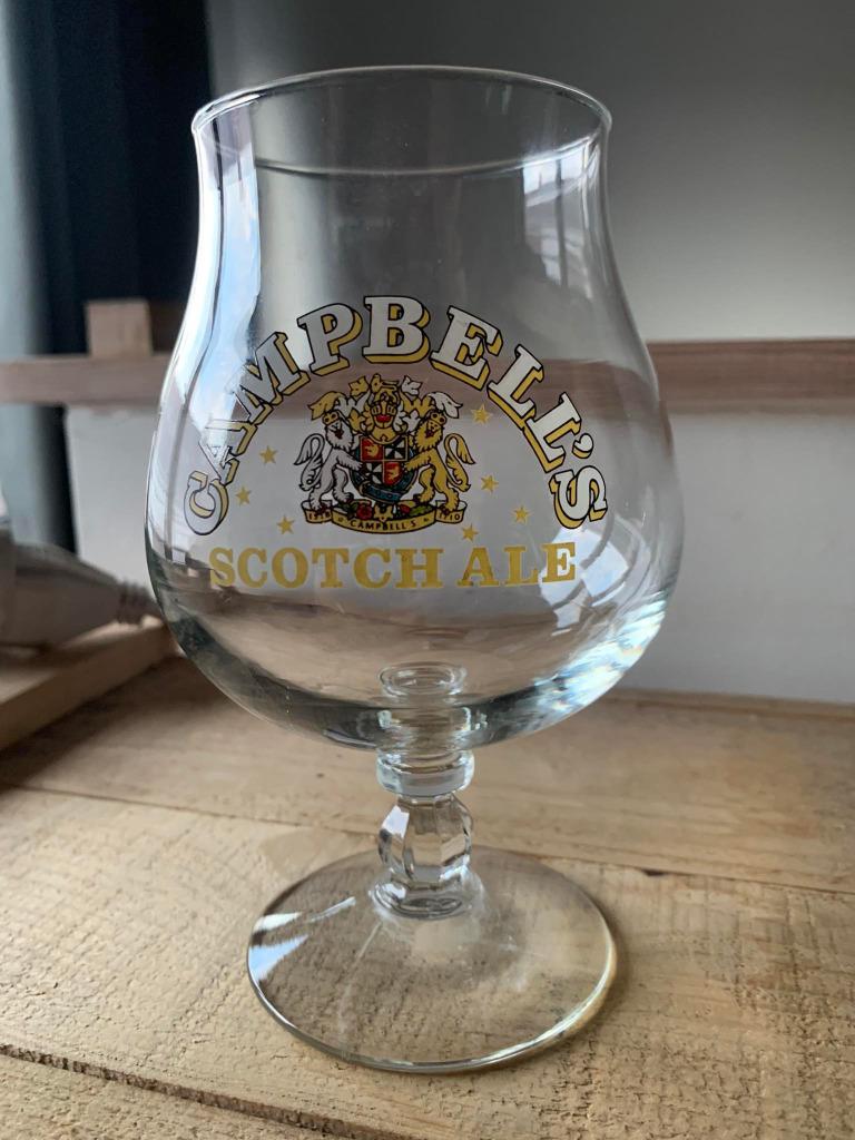 Campbell's Schotse bier, Verzamelen, Biermerken, Zo goed als nieuw, Glas of Glazen, Overige merken, Ophalen of Verzenden