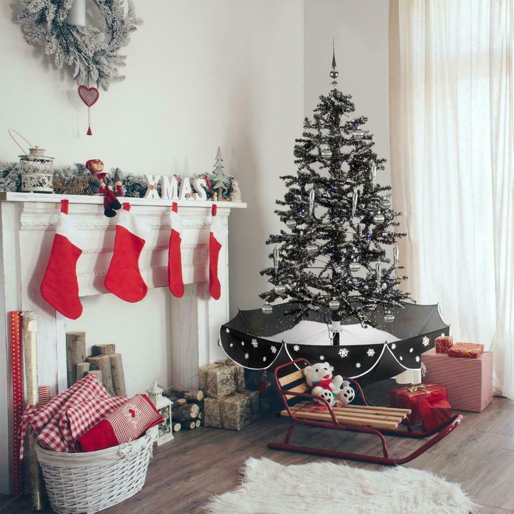 Echt Sneeuwende Kerstboom 1.80m.Zwart Led's, Muziek & Deco!!, Diversen, Kerst, Ophalen of Verzenden, Nieuw