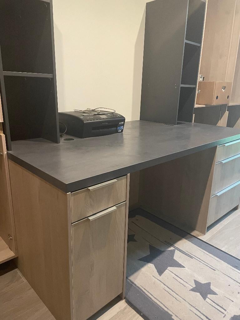 bureel, Huis en Inrichting, Ophalen, Hout, 184 cm, Bruin
