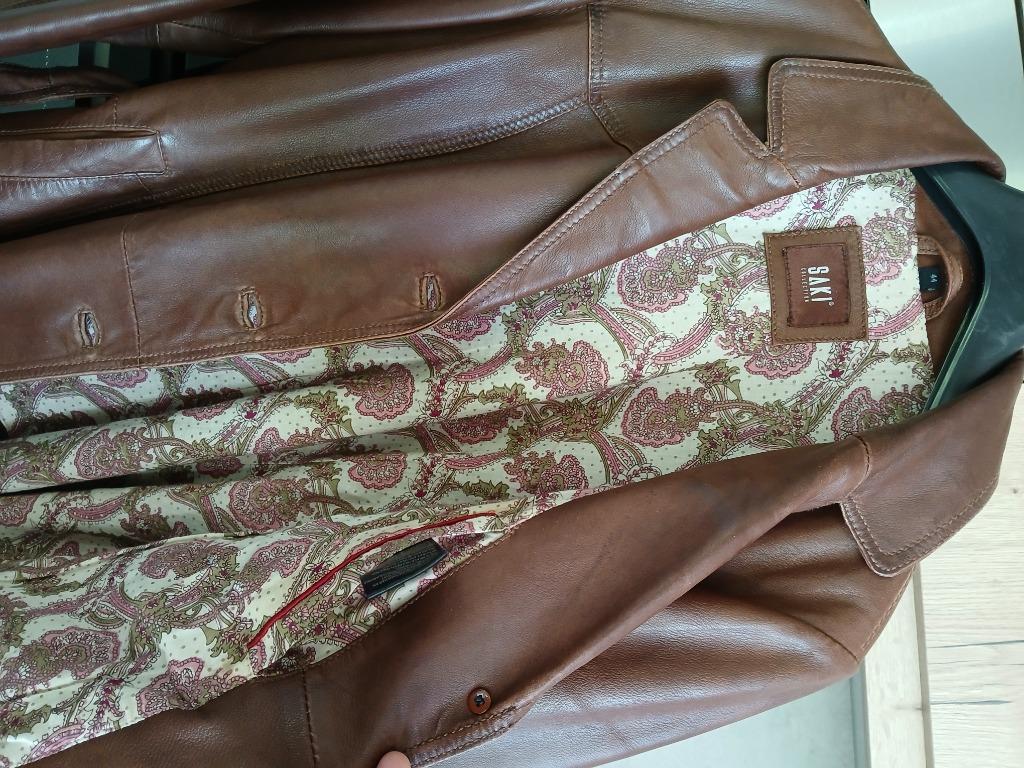 Veste en cuir véritable, taille 44., Enlèvement ou Envoi, Comme neuf, Taille 42/44 (L), Brun