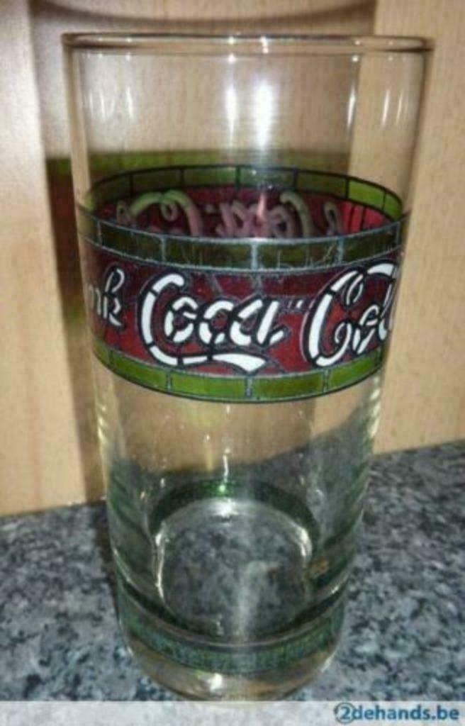 6 Coca-Cola drinkglazen, Ophalen of Verzenden, Gebruikt, Frisdrankglas