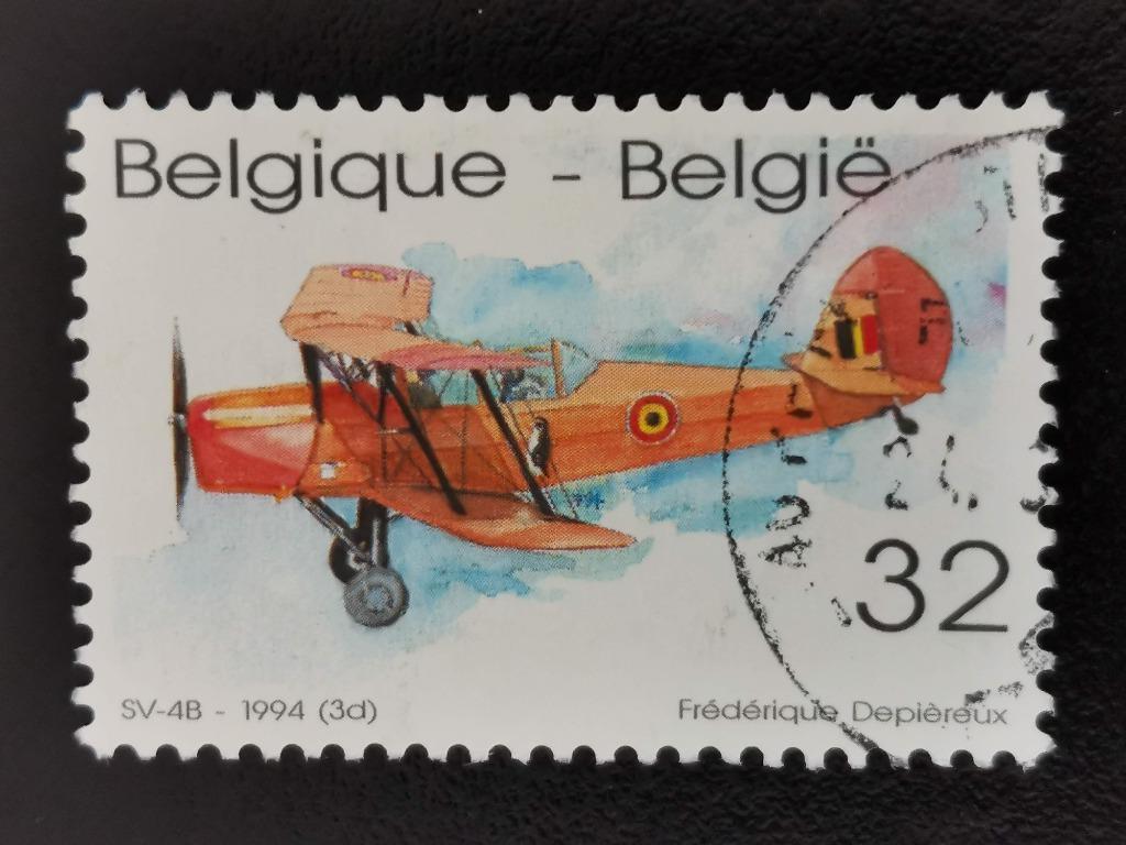 Belgique 1994 - vieux avions - Stampe-Vertongen SV-48, Enlèvement ou Envoi, Affranchi, Aviation