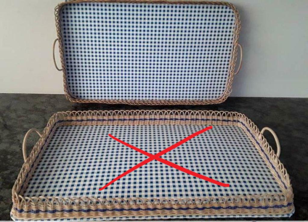 rechthoekige rieten bakkerijschaal, Huis en Inrichting, Woonaccessoires | Schalen en Manden, Gebruikt, Rechthoekig, Riet, Ophalen