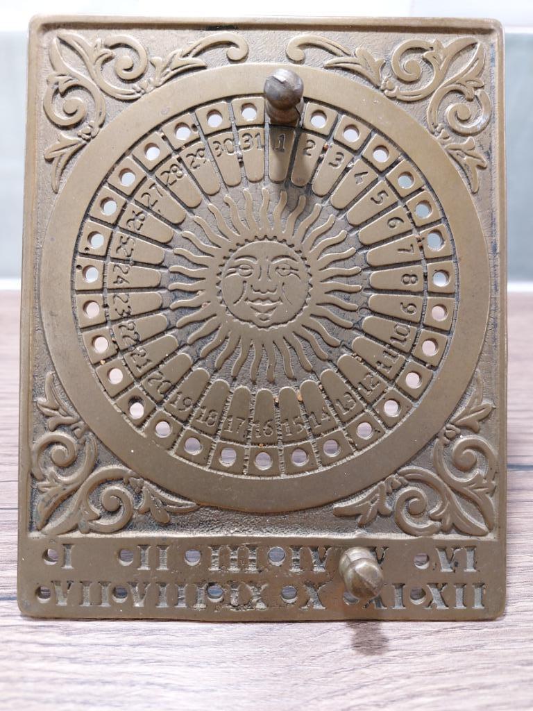 Mooie koperen eeuwigdurende kalender, Ophalen of Verzenden, Koper