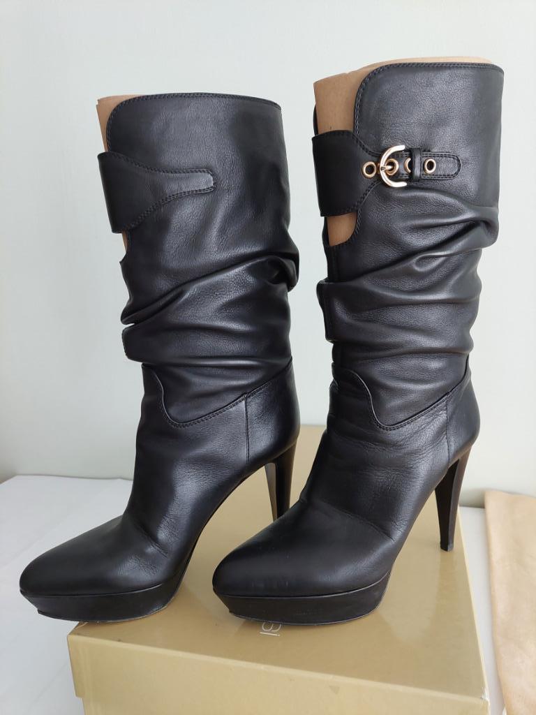 2C* SERGIO ROSSI sexy volle leren luxe zwarte laarzen (38), Kleding | Dames, Schoenen, Zo goed als nieuw, Hoge laarzen, Zwart