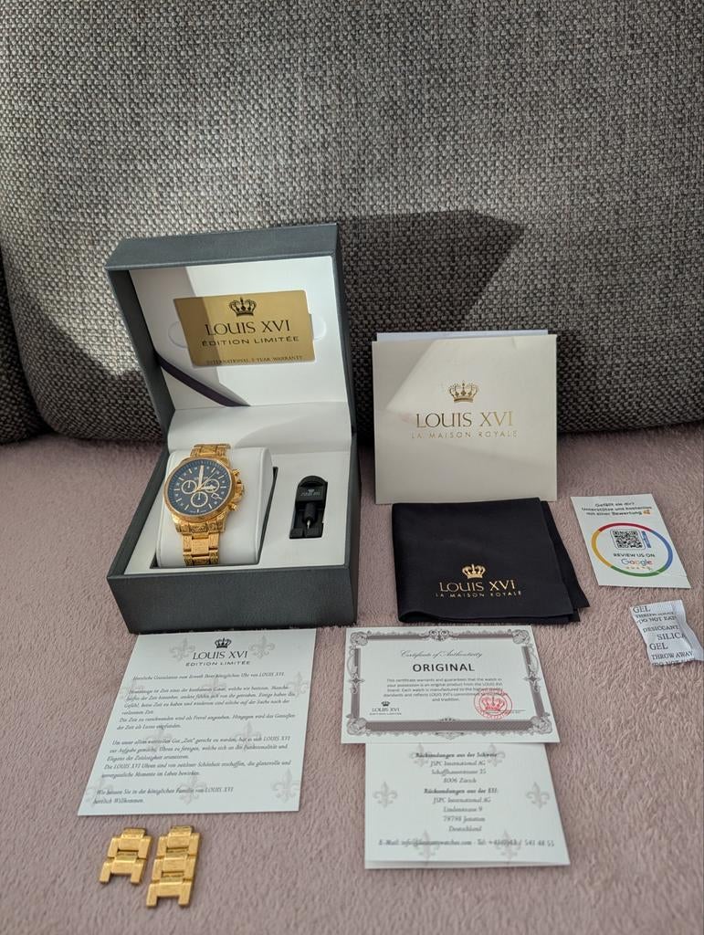 Heren Horloge Louis XVI Limited Edition met certificaat, Ophalen