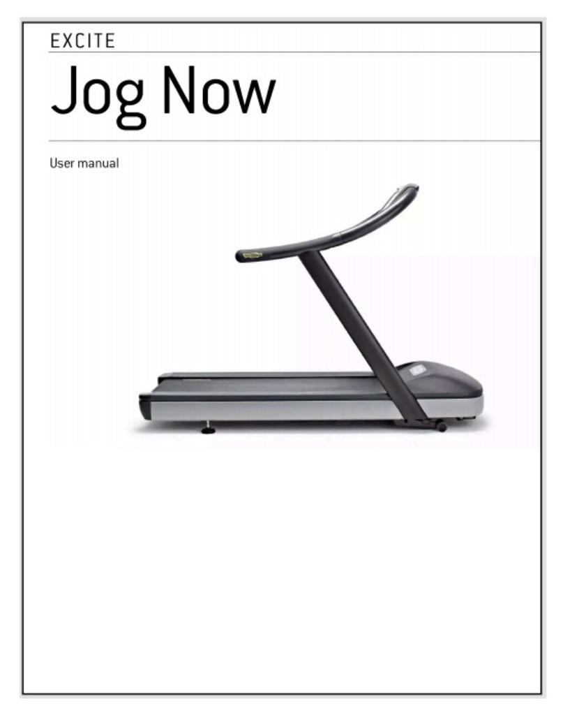 Guide de l'utilisateur des tapis de course Technogym Jog Now, Enlèvement, Neuf, Bras, Autres types