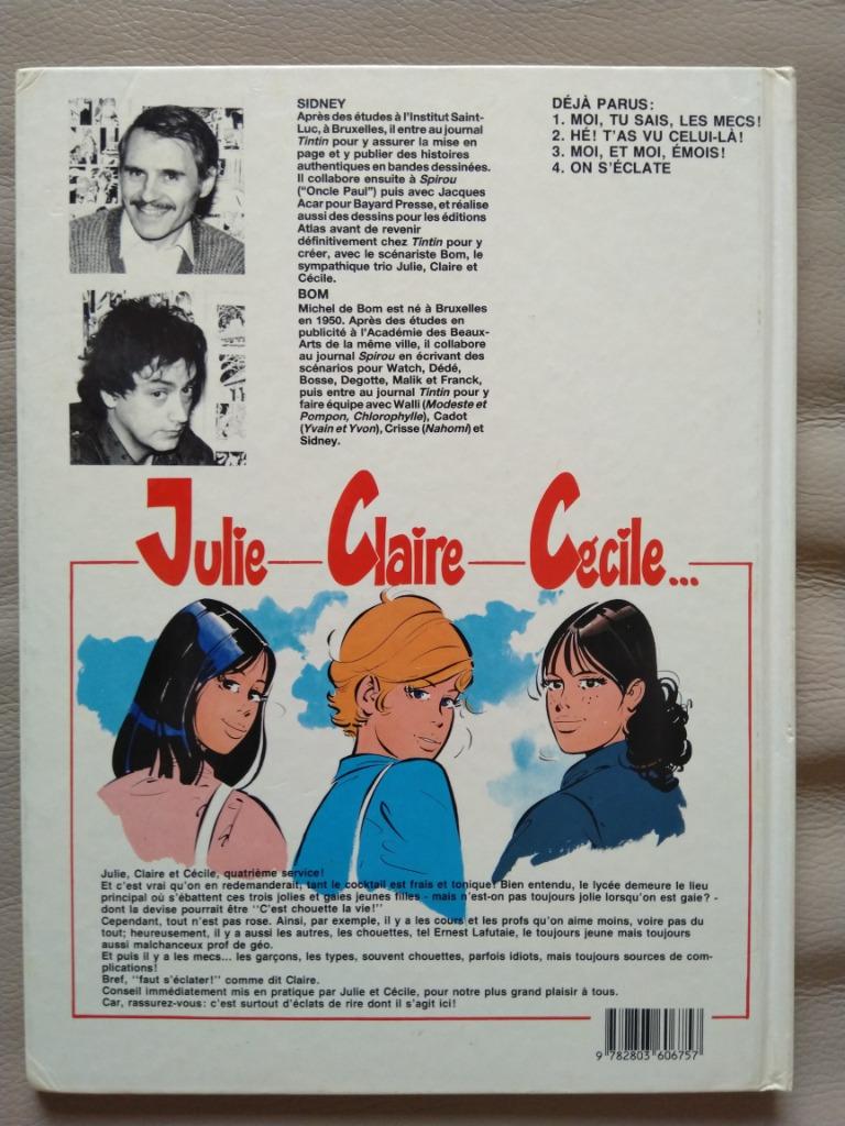 BD Julie, Claire, Cécile 4 EO Sidney Bom, Livres, Une BD, Utilisé, Sidney et Bom, Enlèvement ou Envoi
