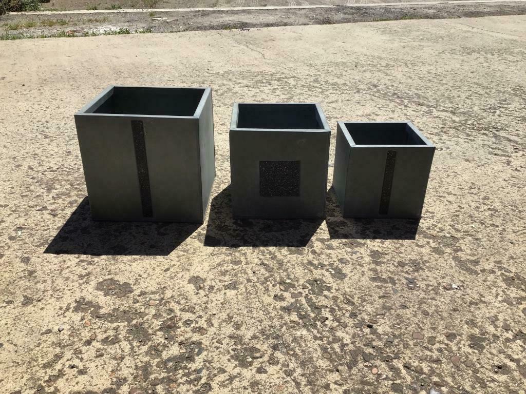 Zinken bloembakken, Ophalen, Minder dan 60 cm, Vierkant, Nieuw