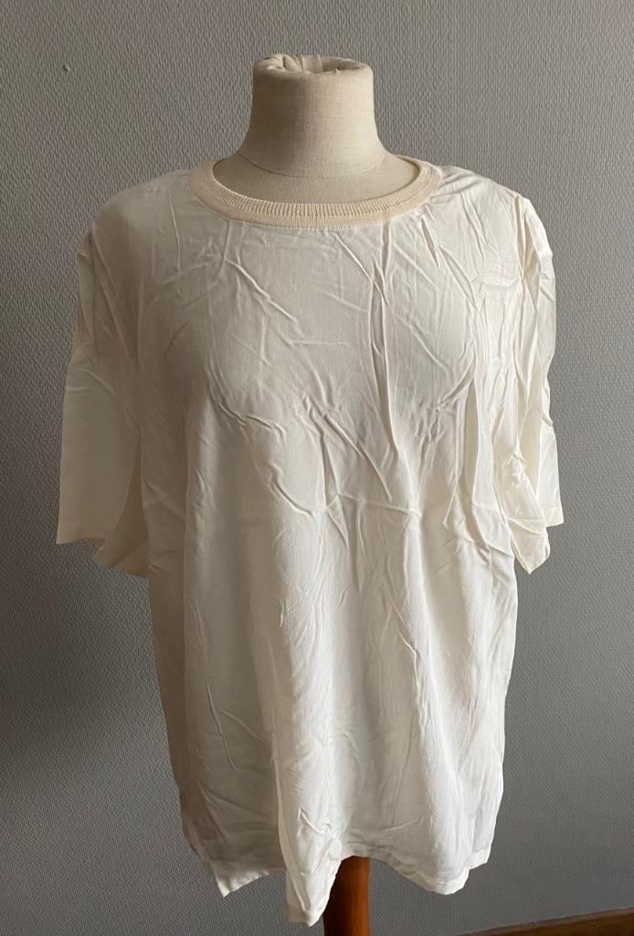Ecru zijden topje Akris maat 46 - NIEUW, Kleding | Dames, Akris, Verzenden, Maat 46/48 (XL) of groter, Nieuw