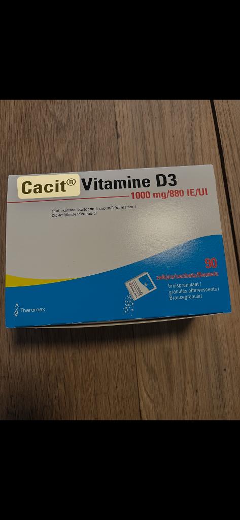 Calcium en Vitamine D supplem: Cacit Vitamine D3 1000 mg, Ophalen of Verzenden, Nieuw