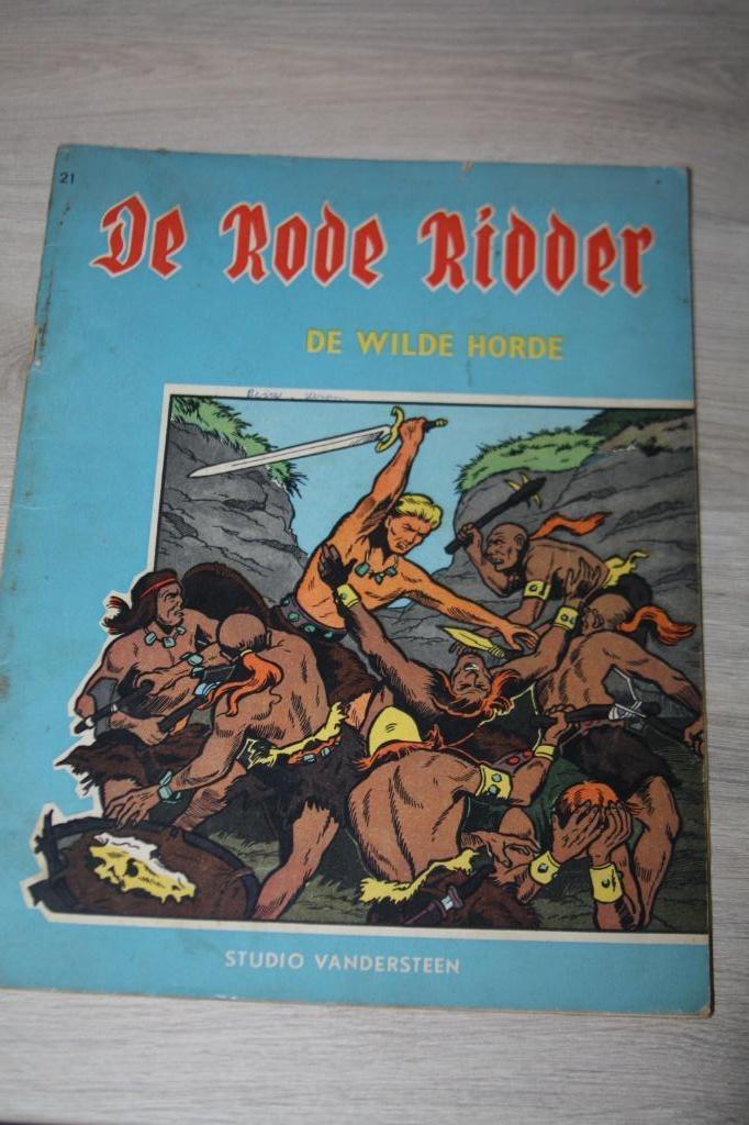1e druk nr 21 , De Rode Ridder ( Willy Vandersteen ) 1964, Gelezen, Willy Vandersteen, Eén stripboek, Ophalen of Verzenden