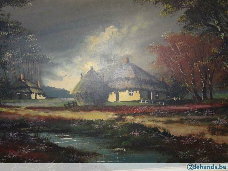 Schilderij op doek zonder kader, gesigneerd., Huis en Inrichting, Ophalen, Nieuw