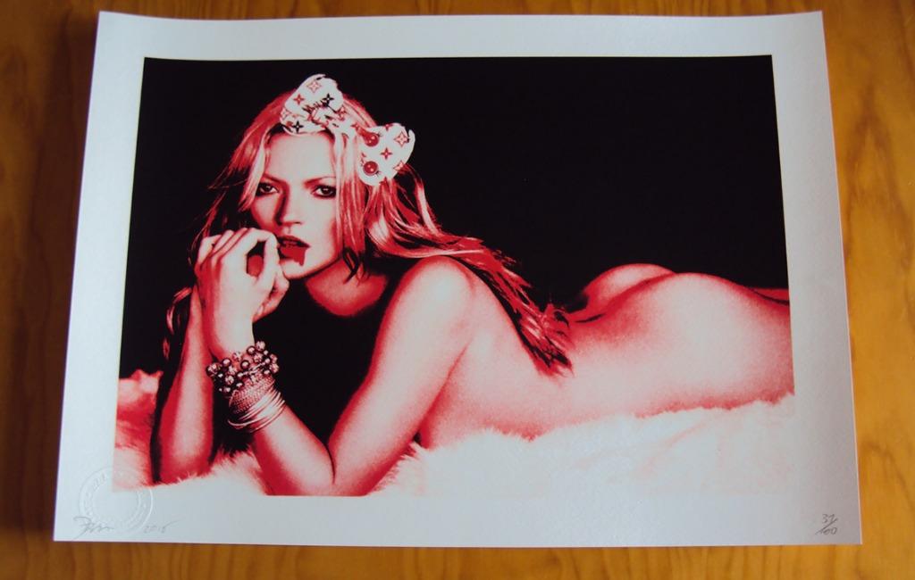 Death NY serigrafie 'Kate M Red LV' signed & numbered - COA, Envoi